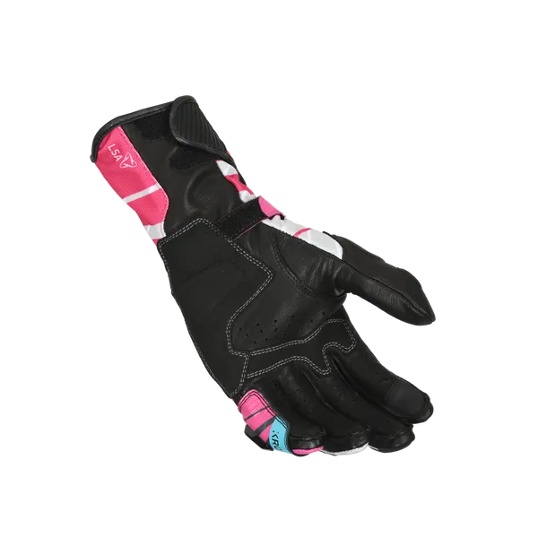 MACNA KROWN MULHER MOTOCICLETA COURO LUVAS ROSA CINZA – 2 – Maximomoto PT