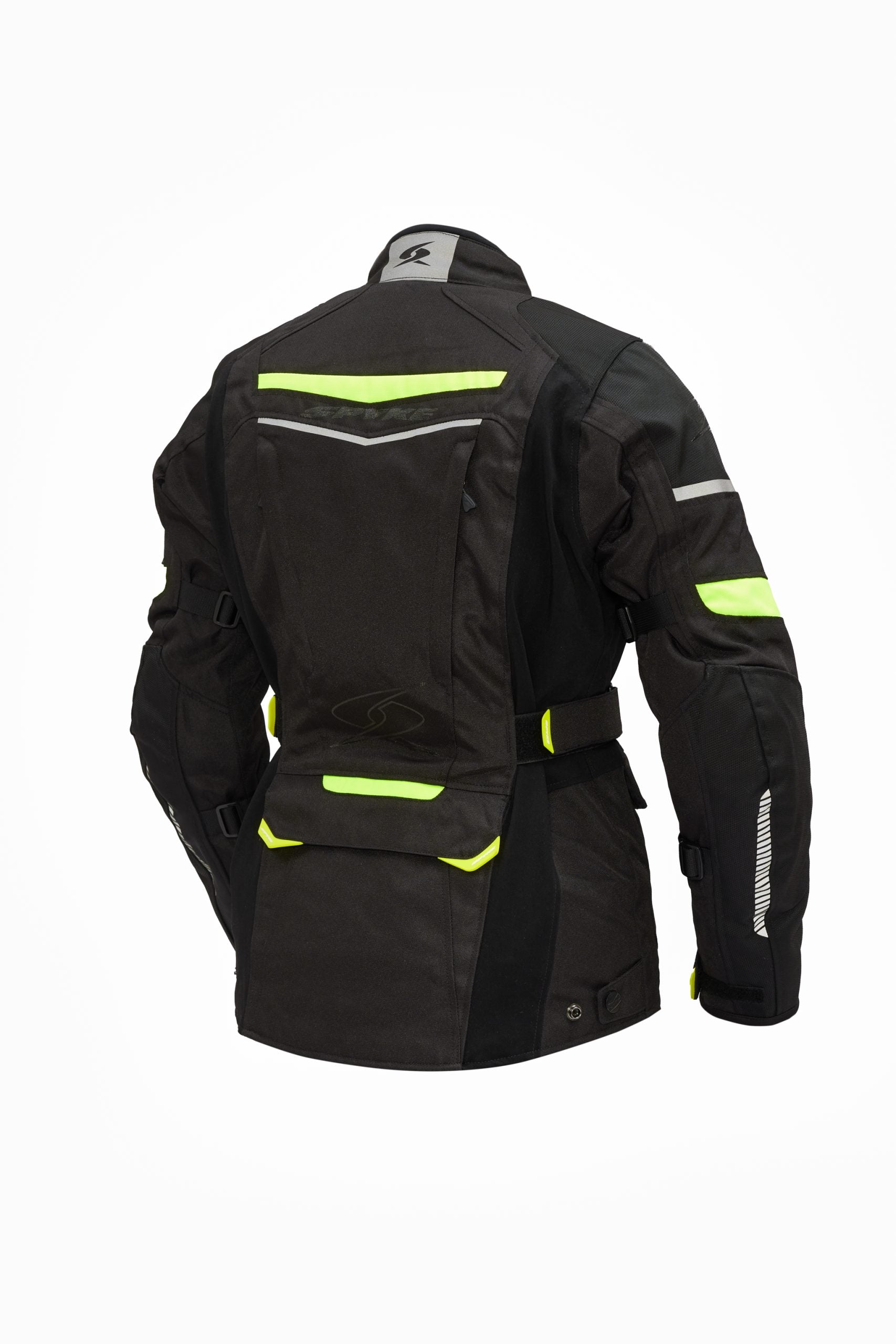 SPYKE - COMPASS DRY TECNO LADY JACKET BLACK/FLUOYELLOW - SECURTEX MOTOR S.L (t/a MaximoMoto)
