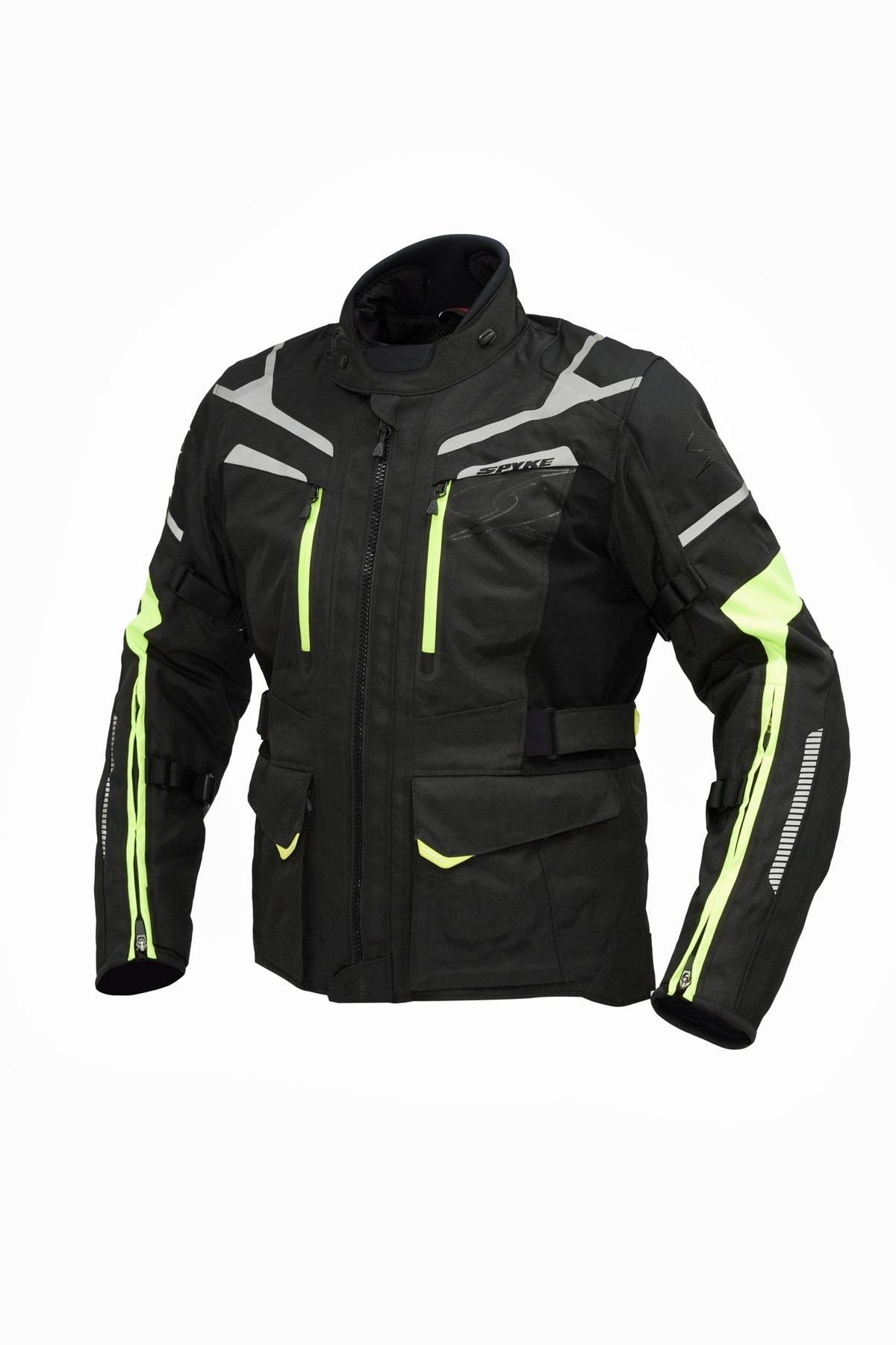 SPYKE - COMPASS DRY TECNO JACKET BLACK/FLUOYELLOW - SECURTEX MOTOR S.L (t/a MaximoMoto)