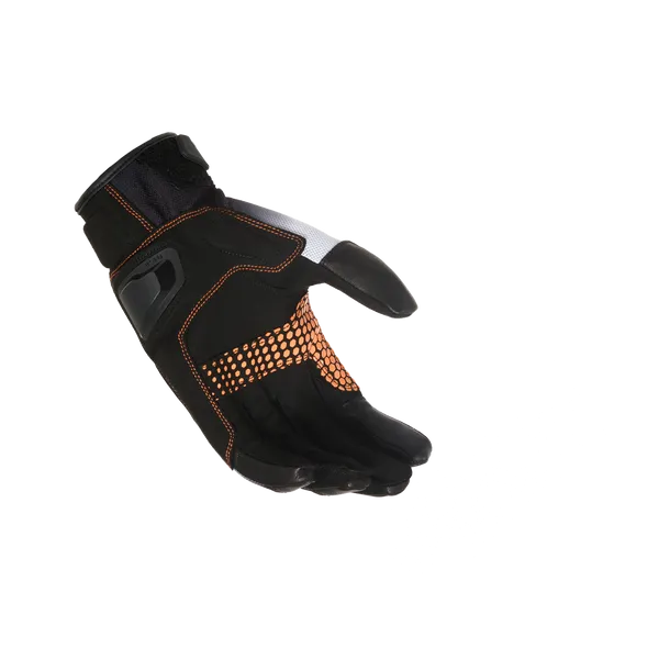 MACNA JUGO MOTOCICLETA COURO ESPORTES LUVAS PRETAS BRANCAS LARANJA – 2 – Maximomoto PT