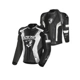 BELA X RACE Moto Couro Casacos Preto Antra Branco