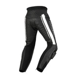 BELA ROCKET Couro Moto Senhora Calças Preto Branco