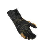 MACNA POWERTRACK HOMEM MOTOCICLETA LUVAS DOURADAS PRETAS CINZA ESCURO