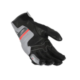 MACNA CHIZU MOTOCICLETA COURO LUVAS CINZA PRETO VERMELHO
