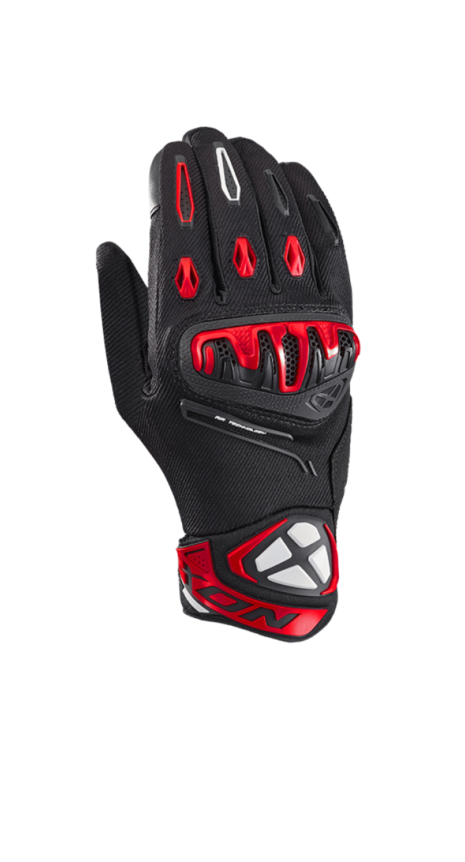 IXON MIRAGE AIR ROADSTER HOMEM LUVAS PRETAS BRANCAS VERMELHAS
