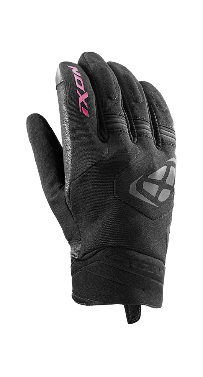 IXON MS MIG 2 WP MOTOCICLETA MULHER LUVAS PRETAS ROSAS