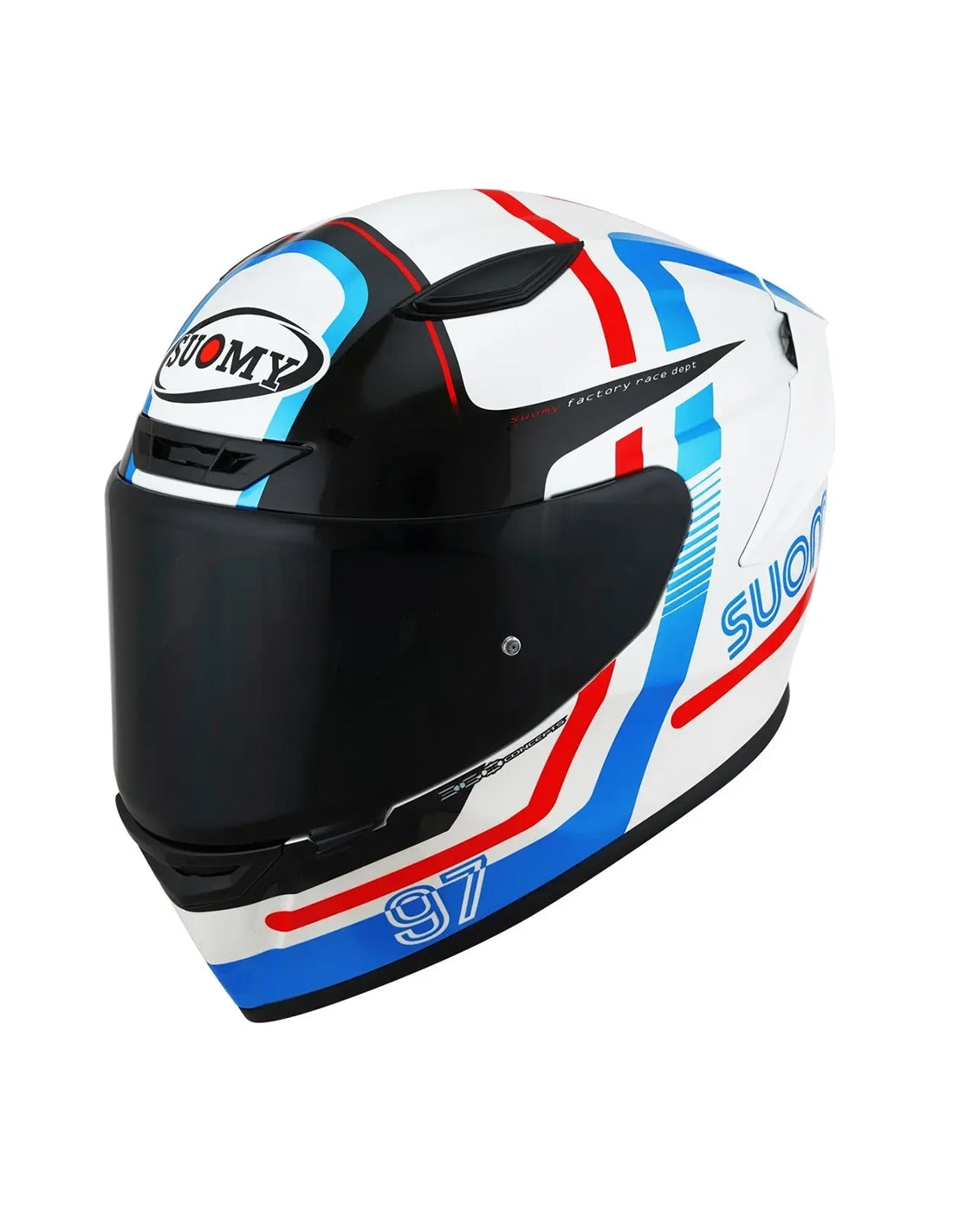 SUOMY-CASCOS TRACK-1 NINETY SEVEN WHITE/RED E06 – 1 – Maximomoto PT