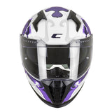 CGM 311F BLAST CLOUD CASCO INTEGRAL BLANCO MORADO MATE