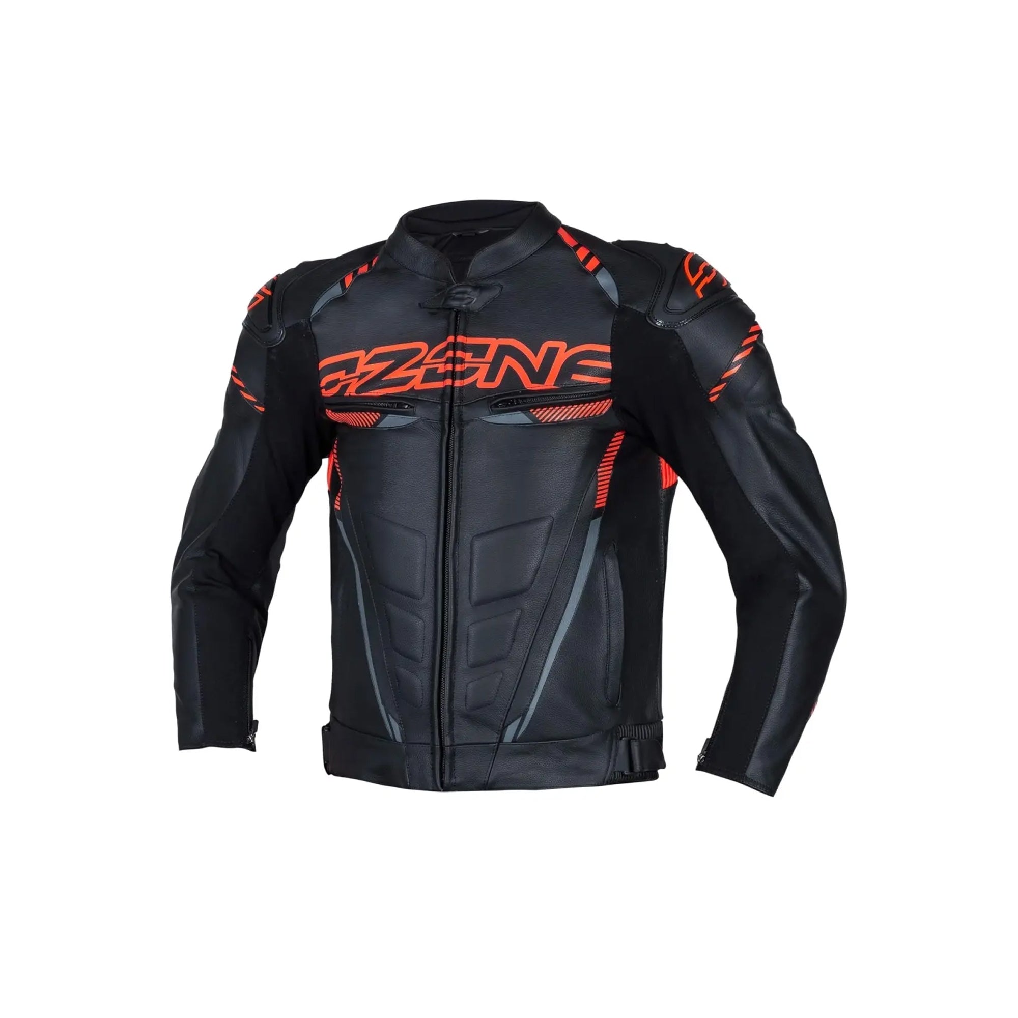 OZONE - casacos Piel RS600 BLACK/FLUO RED – 1 – Maximomoto PT