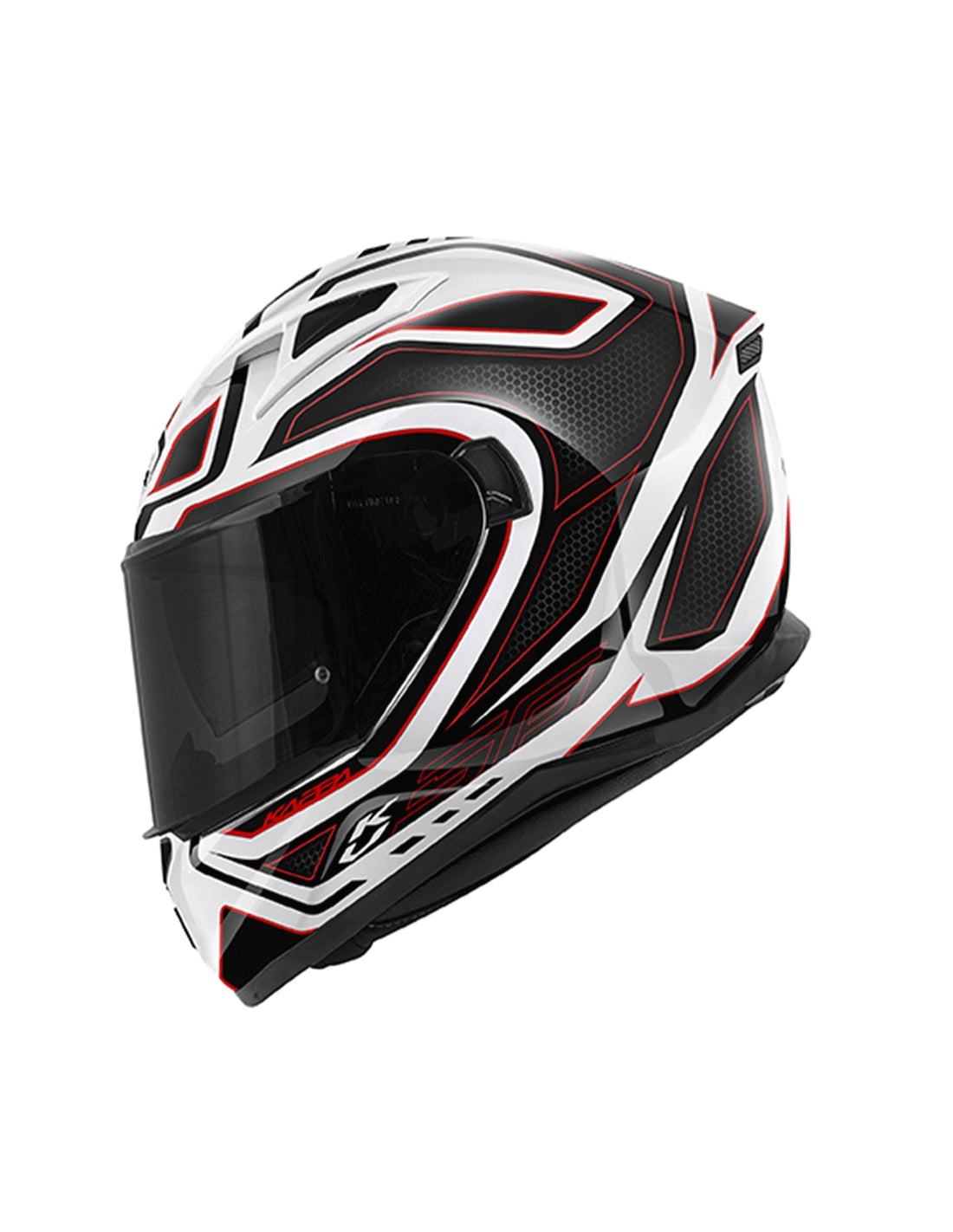 KAPPA - CASCO FULL KV56/NEONBLANCO-BR/ROJO