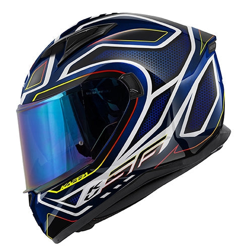 KAPPA - CASCO FULL KV56/NEONNEGRO-BR/AZUL