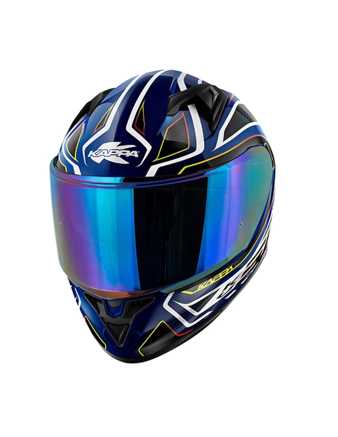 KAPPA - CASCO FULL KV56/NEONNEGRO-BR/AZUL