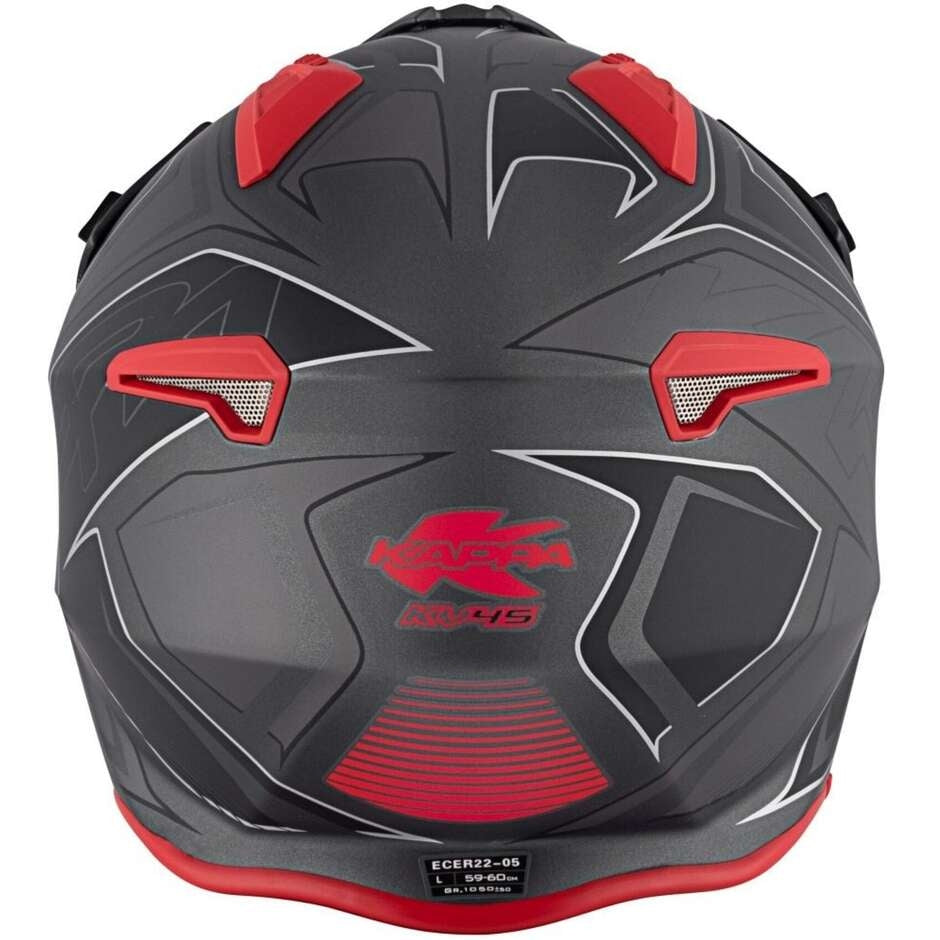 KAPPA - CASCO JET KV45/TRIALD/GEMINI TITANIO-MT/ROJO