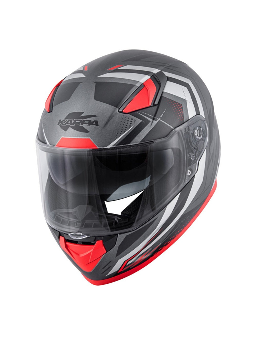 KAPPA - CASCO FULL KV41/DALLAS.D/SCRAPS TITANIO-MT/ROJO