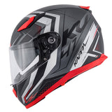 KAPPA - CASCO FULL KV41/DALLAS.D/SCRAPS TITANIO-MT/ROJO