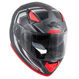 KAPPA - CASCO FULL KV41/DALLAS.D/SCRAPS TITANIO-MT/ROJO