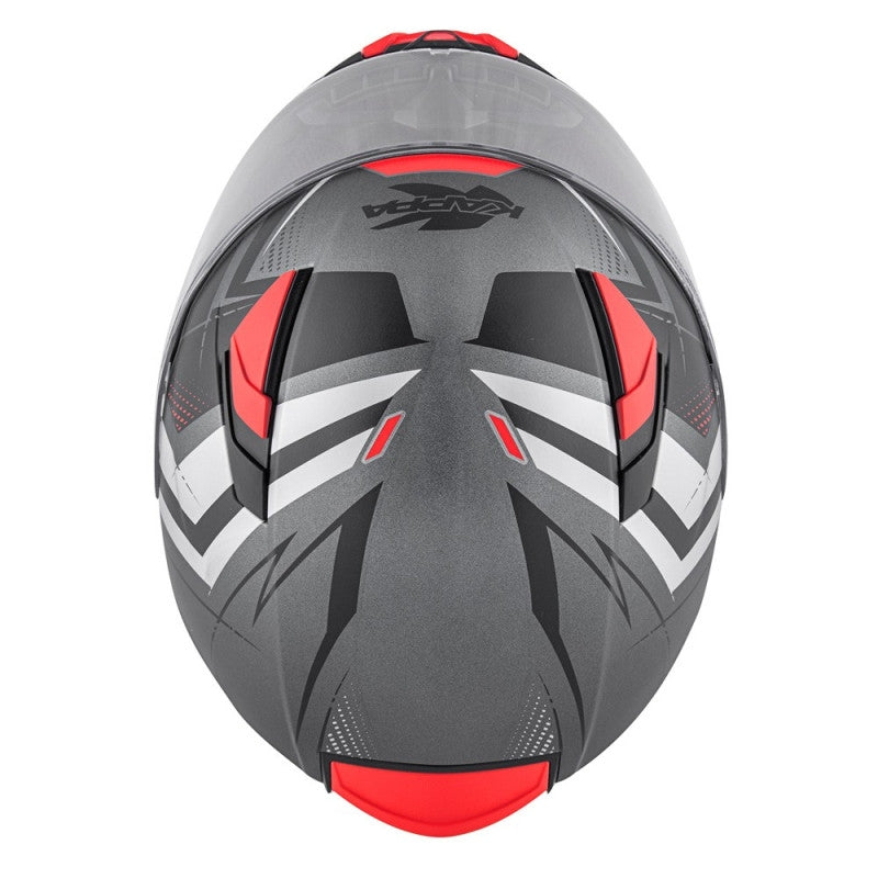 KAPPA - CASCO FULL KV41/DALLAS.D/SCRAPS TITANIO-MT/ROJO