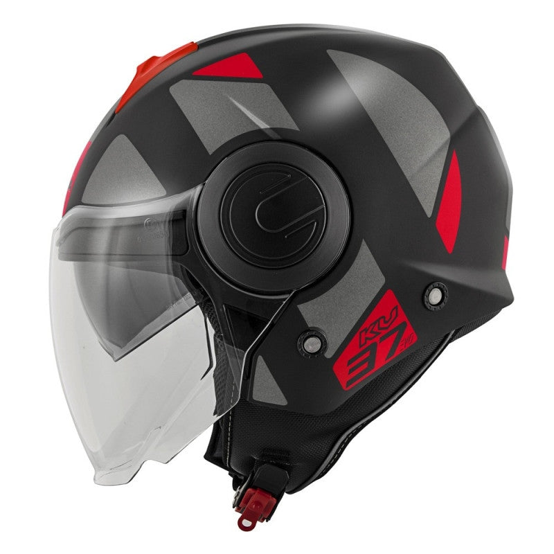 KAPPA - CASCO JET KV37/EVOD/STYLE NEGRO-MT/TITANIO/ROJO