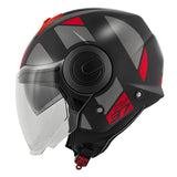 KAPPA - CASCO JET KV37/EVOD/STYLE NEGRO-MT/TITANIO/ROJO