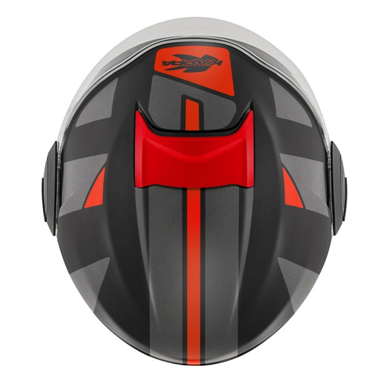 KAPPA - CASCO JET KV37/EVOD/STYLE NEGRO-MT/TITANIO/ROJO