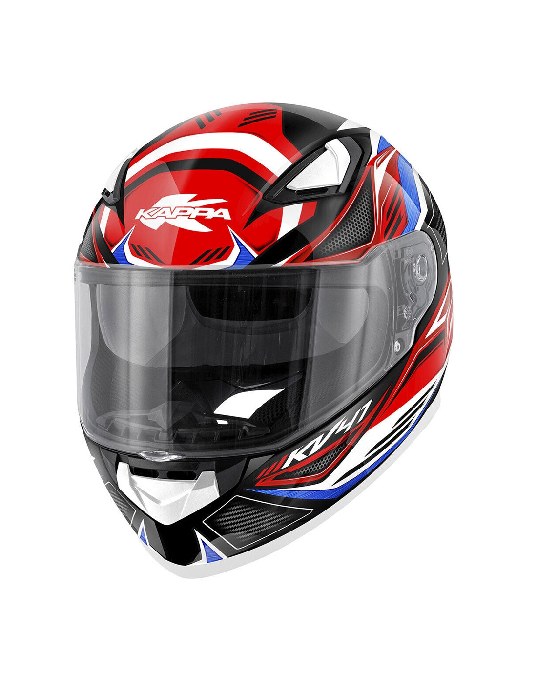 KAPPA - CASCO FULL KV41/DALLAS.O/PLD/FIGHTER ROJO-BR/AZUL/BLANCO