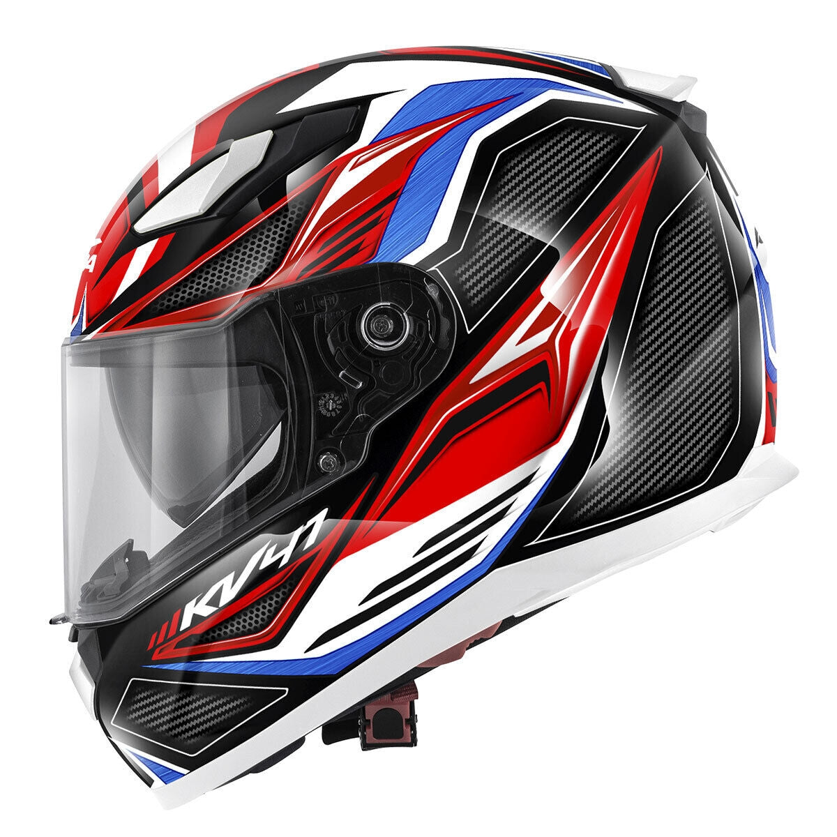 KAPPA - CASCO FULL KV41/DALLAS.O/PLD/FIGHTER ROJO-BR/AZUL/BLANCO