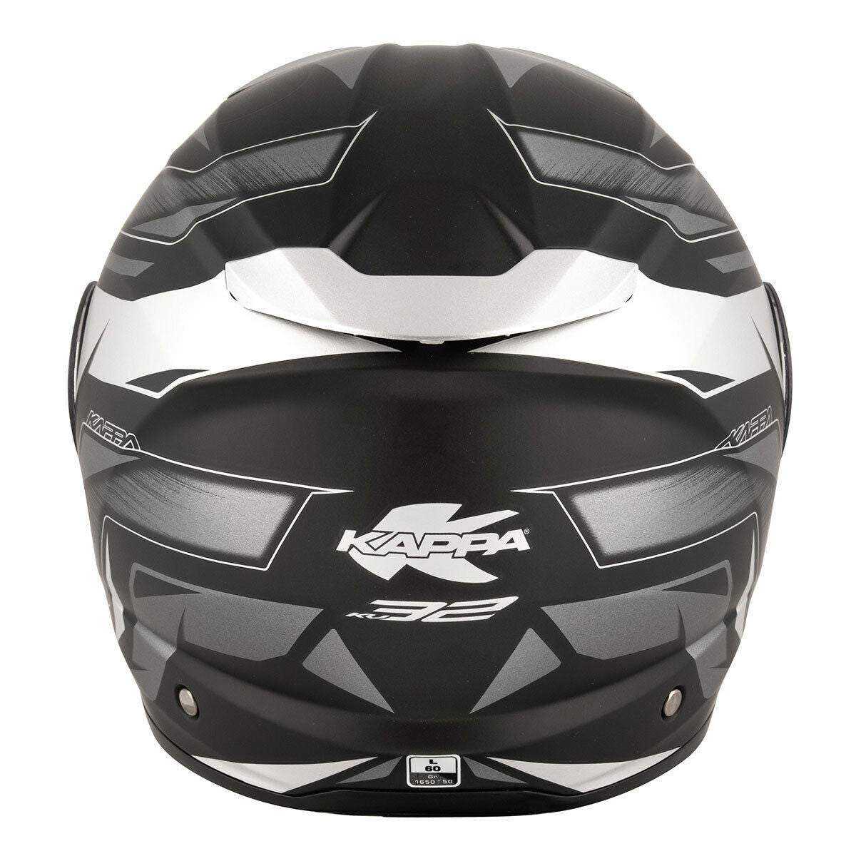 KAPPA - CASCO MOD KV32/ORLANDO.P/J.D/STRONG NEGRO-MT/PLATA