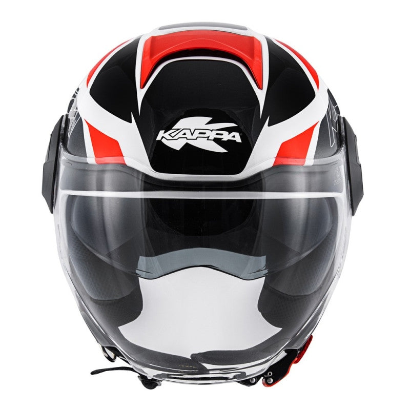 KAPPA - CASCO JET KV37/OREGON.D/READY BLANCO-BR/TITANI/ROJO