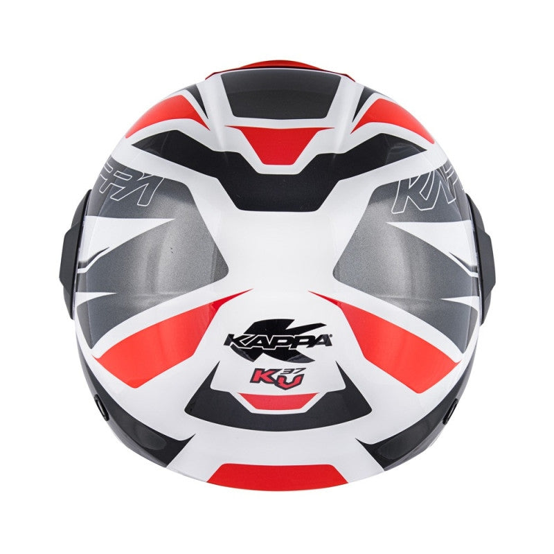 KAPPA - CASCO JET KV37/OREGON.D/READY BLANCO-BR/TITANI/ROJO