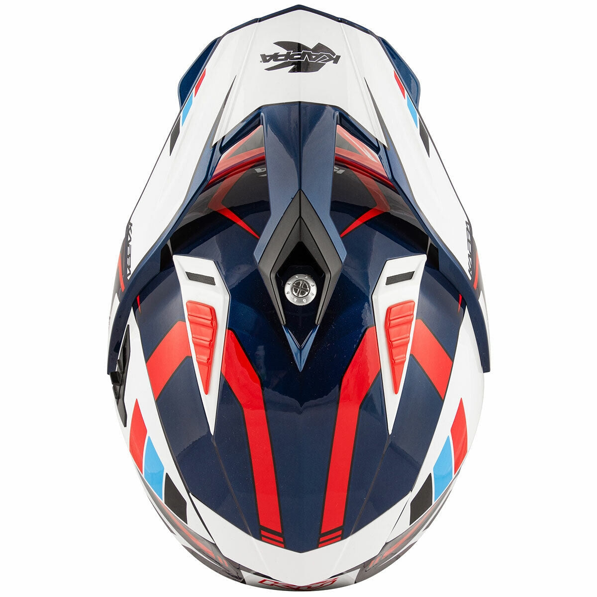 KAPPA - CASCO FULL KV30/EVO O/PLD/GRAYER BLANCO-BR/AZUL/RED – 2 – Maximomoto PT