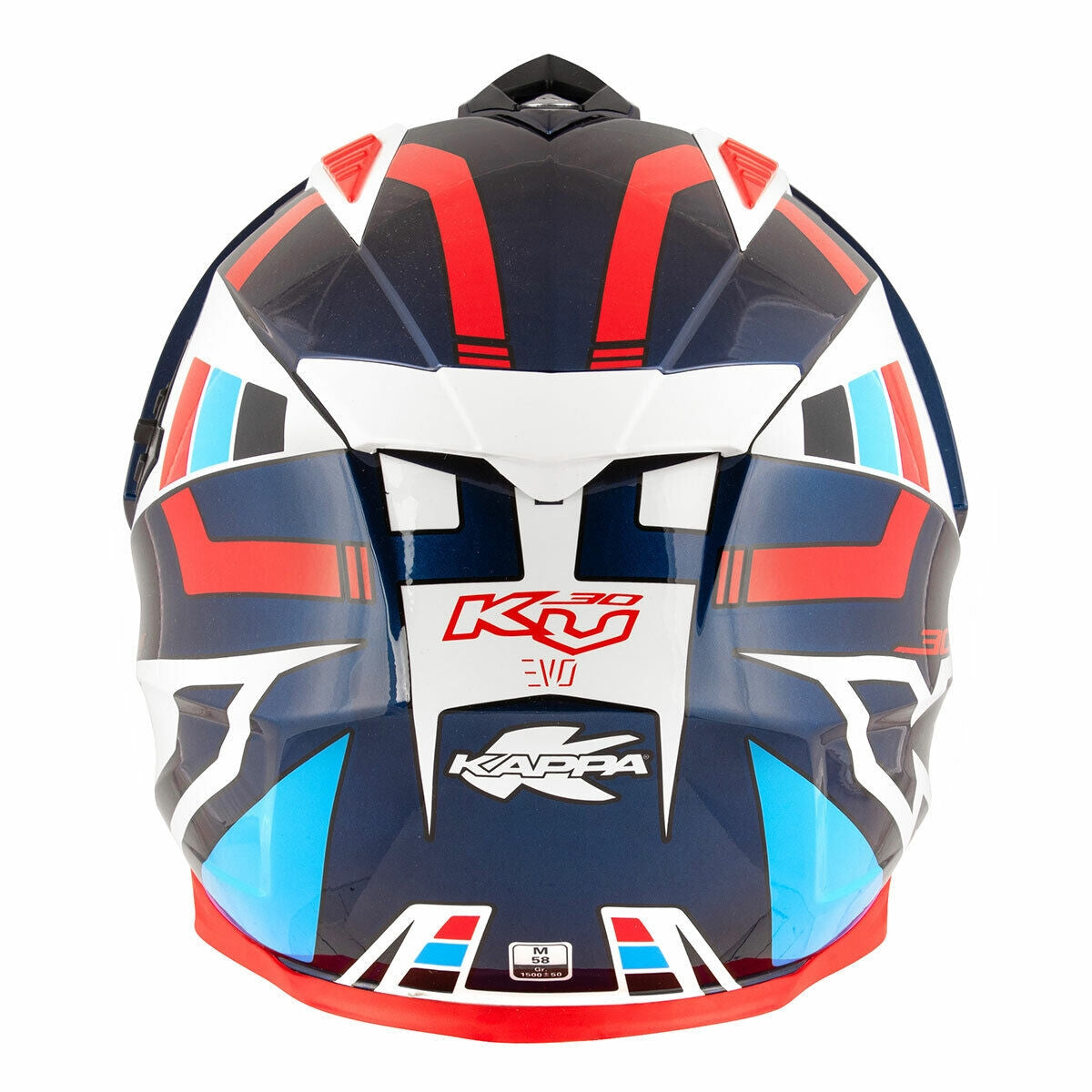 KAPPA - CASCO FULL KV30/EVO O/PLD/GRAYER BLANCO-BR/AZUL/RED – 3 – Maximomoto PT