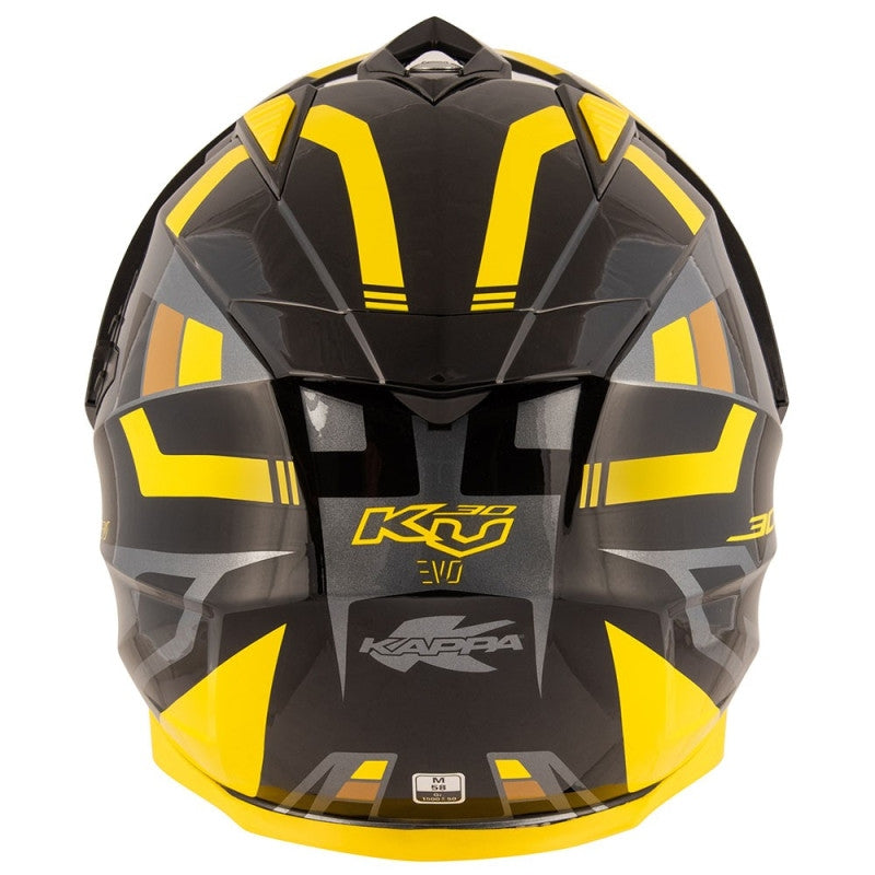 KAPPA - CASCO FULL KV30/EVO O/PLD/GRAYER NEGRO/TITANIO/YELLOW – 3 – Maximomoto PT