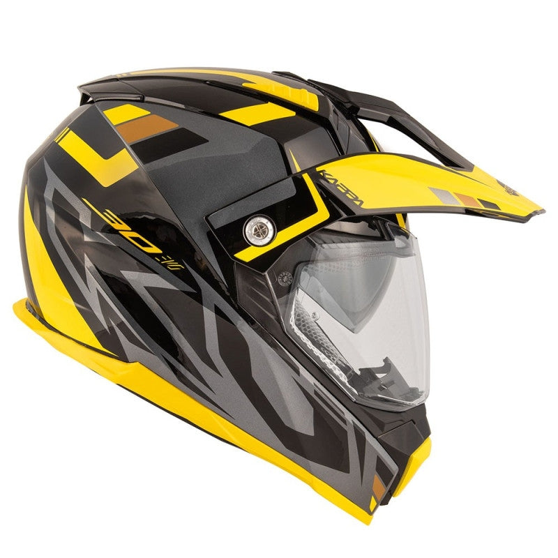 KAPPA - CASCO FULL KV30/EVO O/PLD/GRAYER NEGRO/TITANIO/YELLOW – 4 – Maximomoto PT