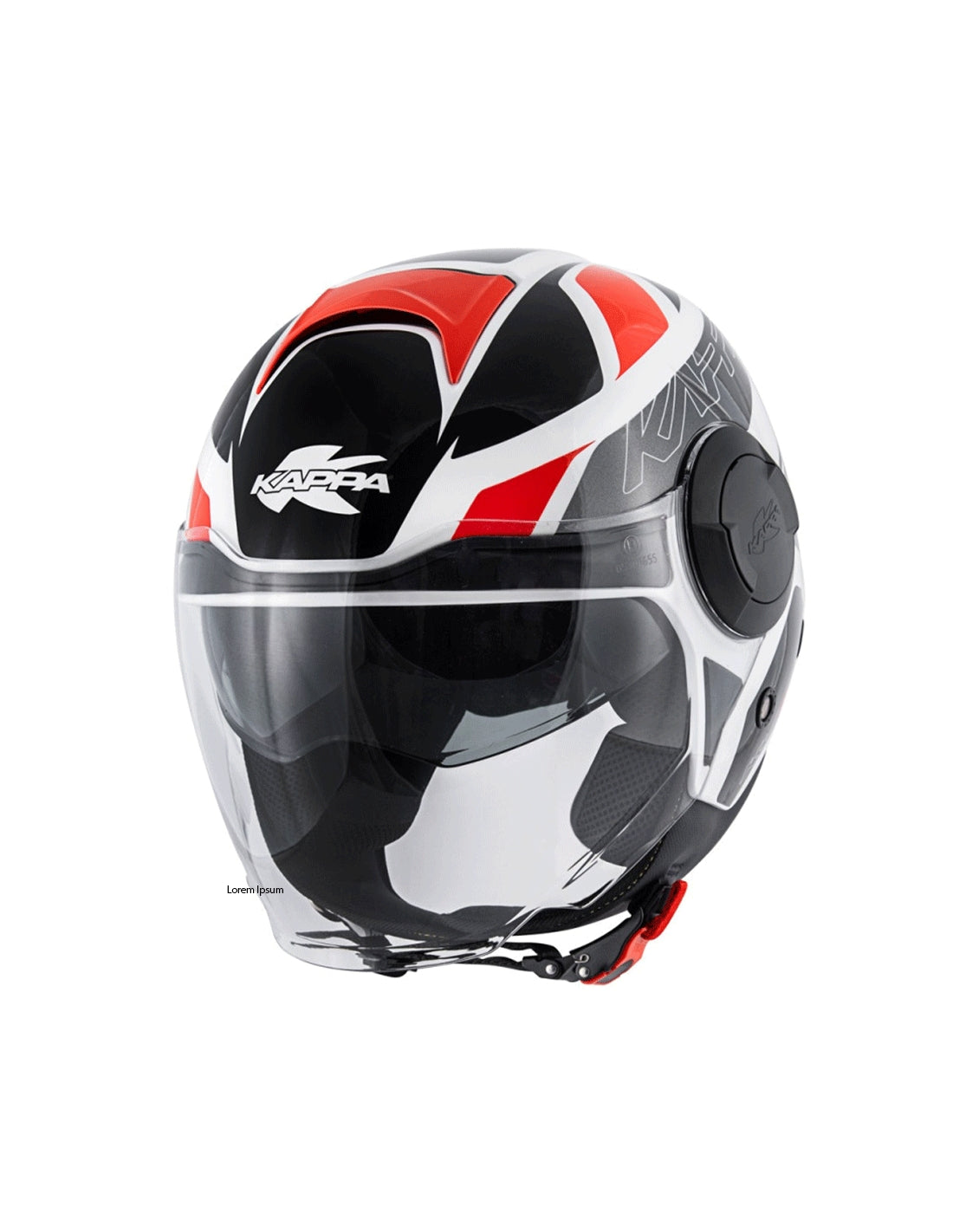 KAPPA - CASCO JET KV37/OREGON.D/READY BLANCO-BR/TITANI/ROJO