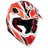 KAPPA - CASCO FULL KV49/CROSS.D/SHOCK BLANCO/NEGRO/ROJO