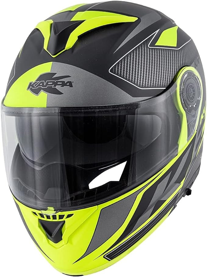 KAPPA - CASCO MOD KV32/ORLANDO.P/J.D/STRONG NEGRO-MT/YELLOW