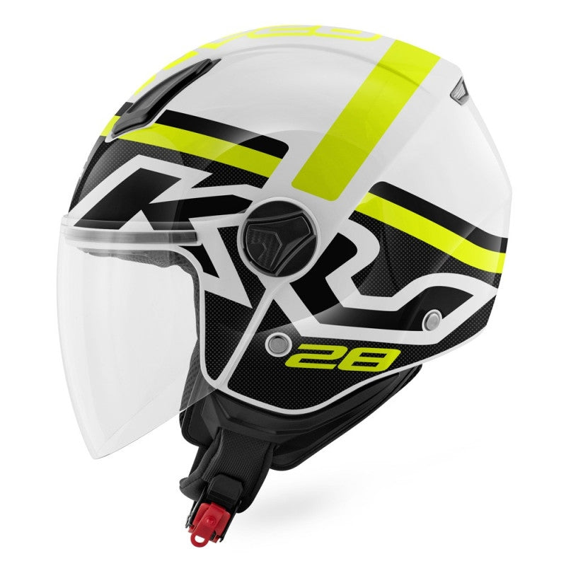 KAPPA - CASCO DJET KV28/EVO C/VGD/JOIN BLNCO-BR/NEGRO/YELLOW