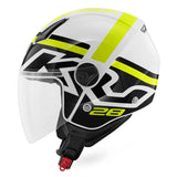 KAPPA - CASCO DJET KV28/EVO C/VGD/JOIN BLNCO-BR/NEGRO/YELLOW