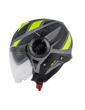 Kappa KV37 EVO SHARP jato Capacete moto preto mate amarelo mate