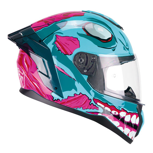 CGM 330U RIOT UNDEAD Full Face Motorcycle, Blue Pink Helmet – 2 – Maximomoto PT