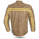BELA NIGHT HAWK VINTAGE Moto Couro Casacos Marrón Bege