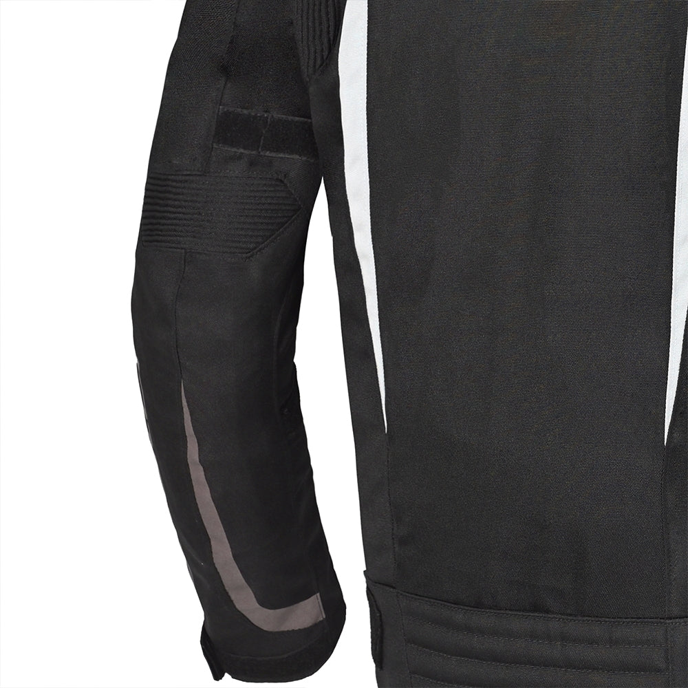BELA HIGHLAND Motociclista Homem Casaco Preto Branco Laranja
