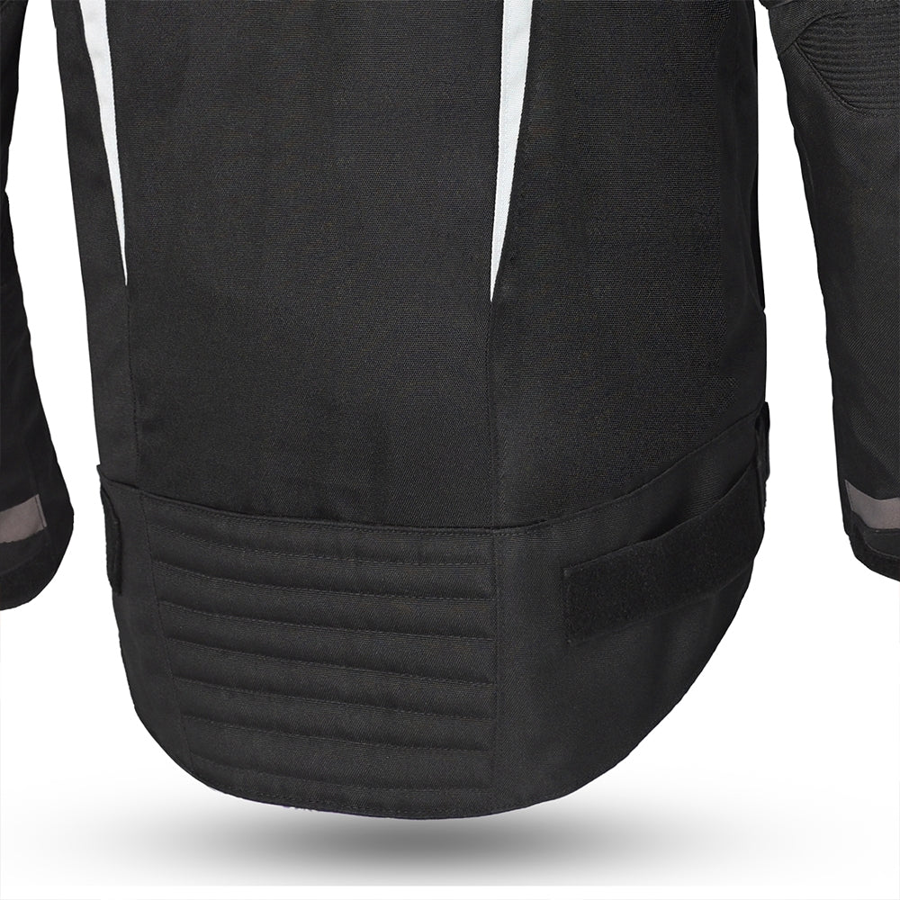 BELA HIGHLAND Motociclista Homem Casaco Preto Branco Laranja