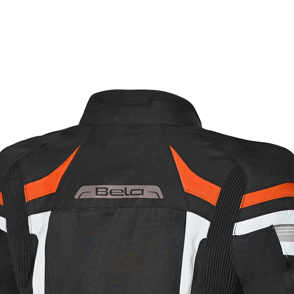 BELA HIGHLAND Motociclista Homem Casaco Preto Branco Laranja