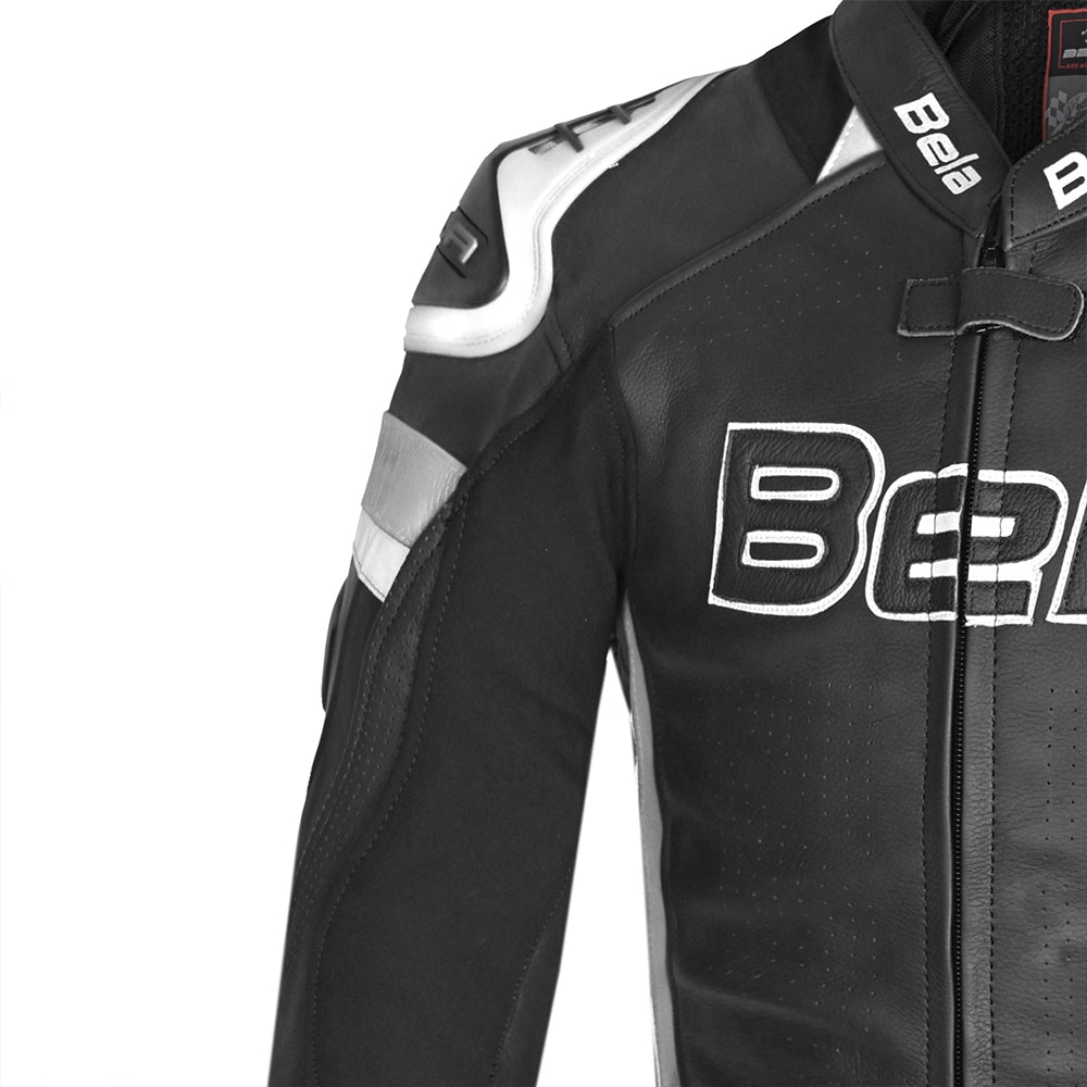 BELA Rocket Homem Moto Piel Casacos Preto Branco – 7 – Maximomoto PT