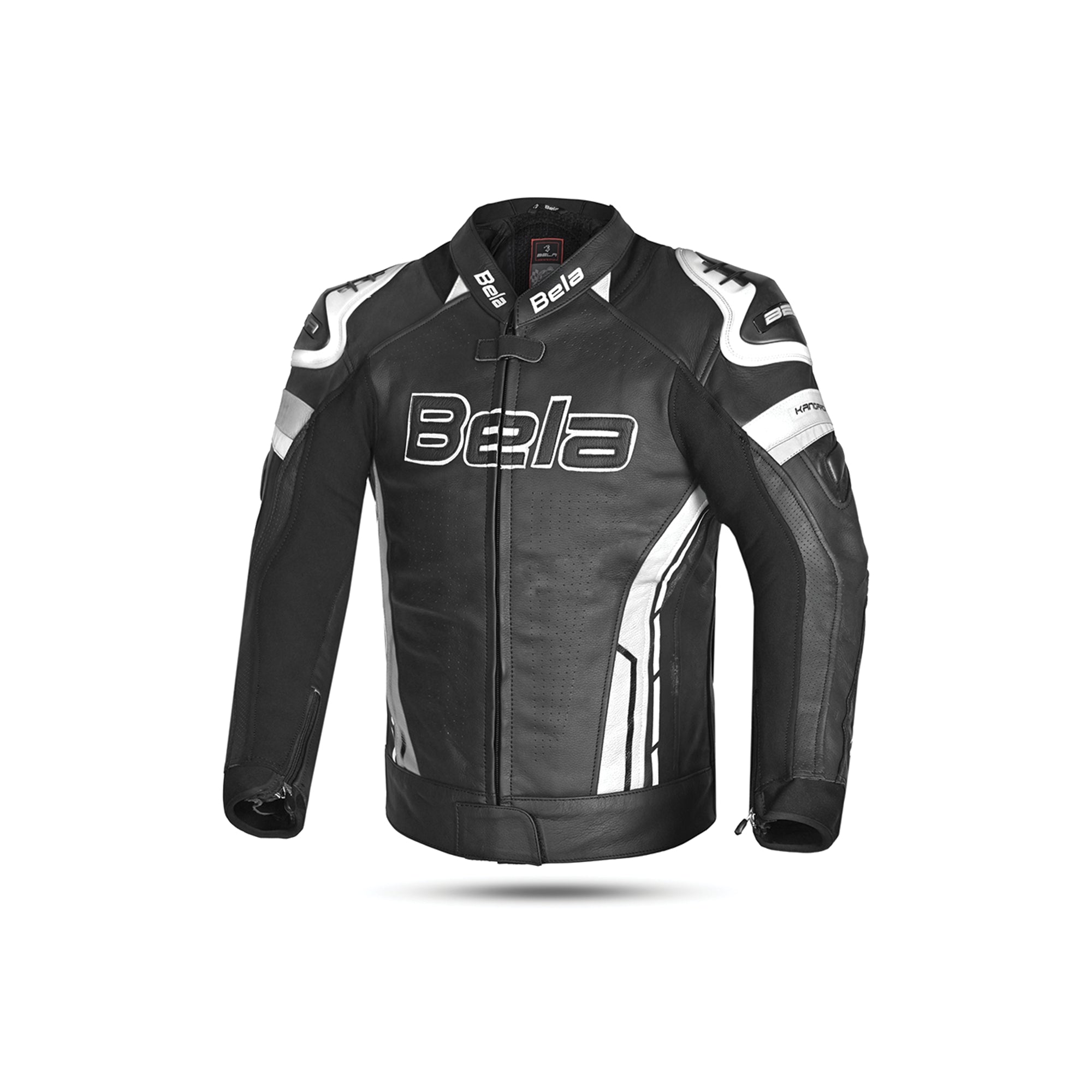 BELA Rocket Homem Moto Piel Casacos Preto Branco – 1 – Maximomoto PT