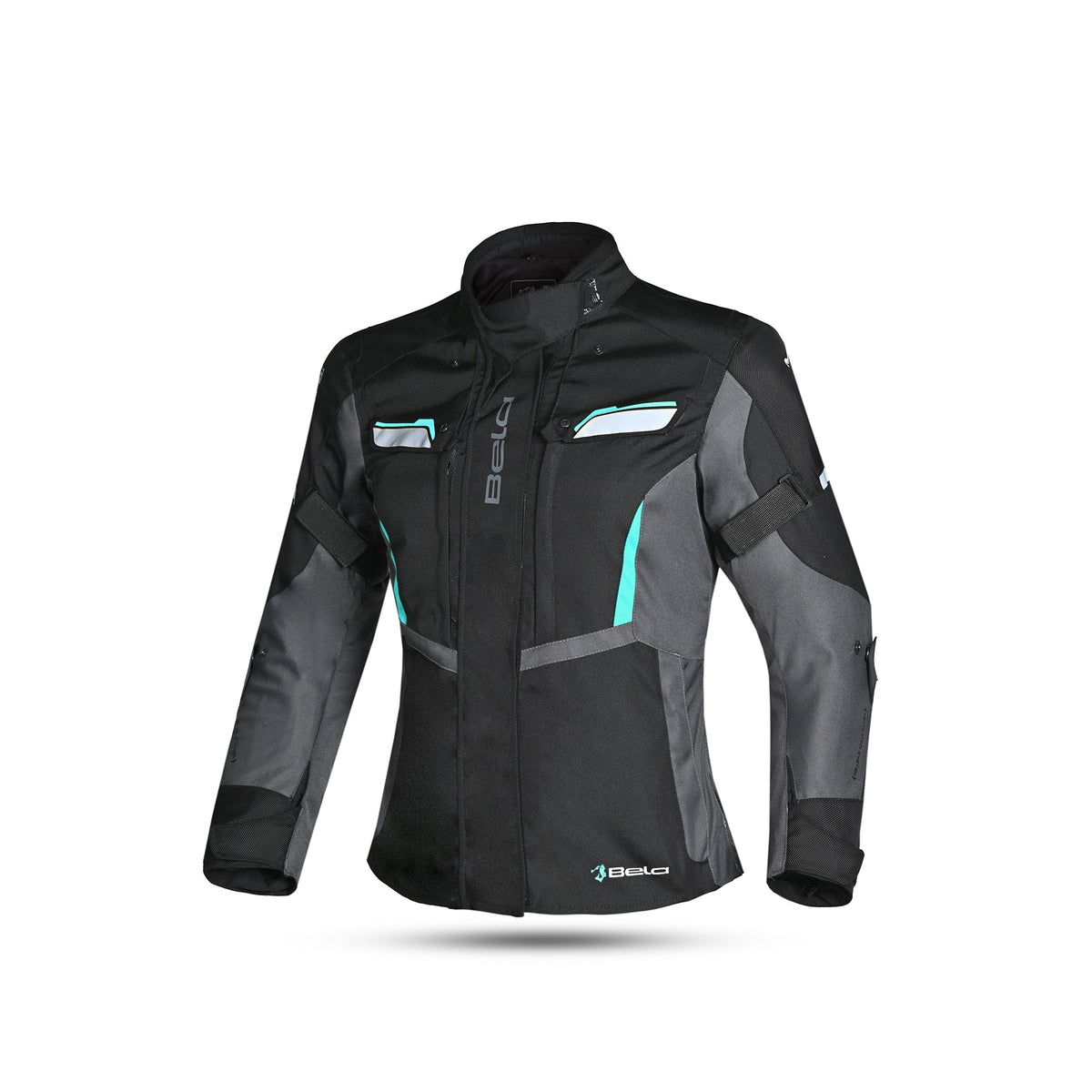 BELA HURRICANE 3 Em 1 Moto Senhora Casaco Turquesa Preto