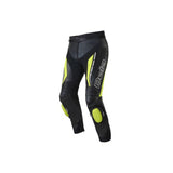 BELA ROCKET Couro Moto Homem Calças Preto Fluorescente Amarelo