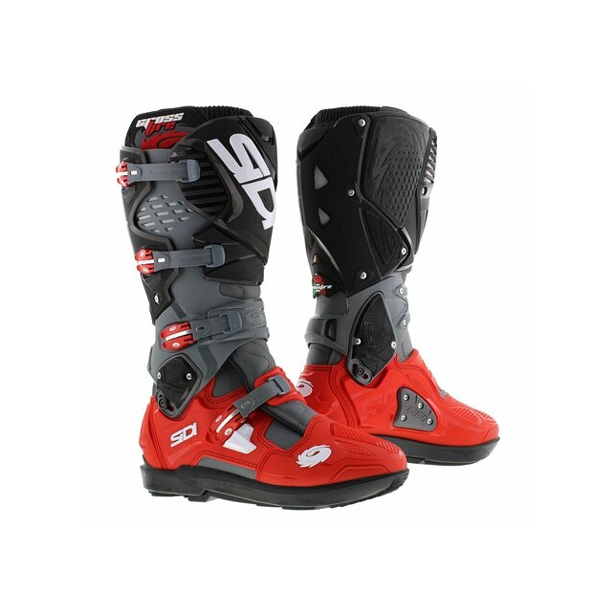SIDI - CROSSFIRE 3 SRS BOOTS GRIS / ROJO / NEGRO – 1 – Maximomoto PT