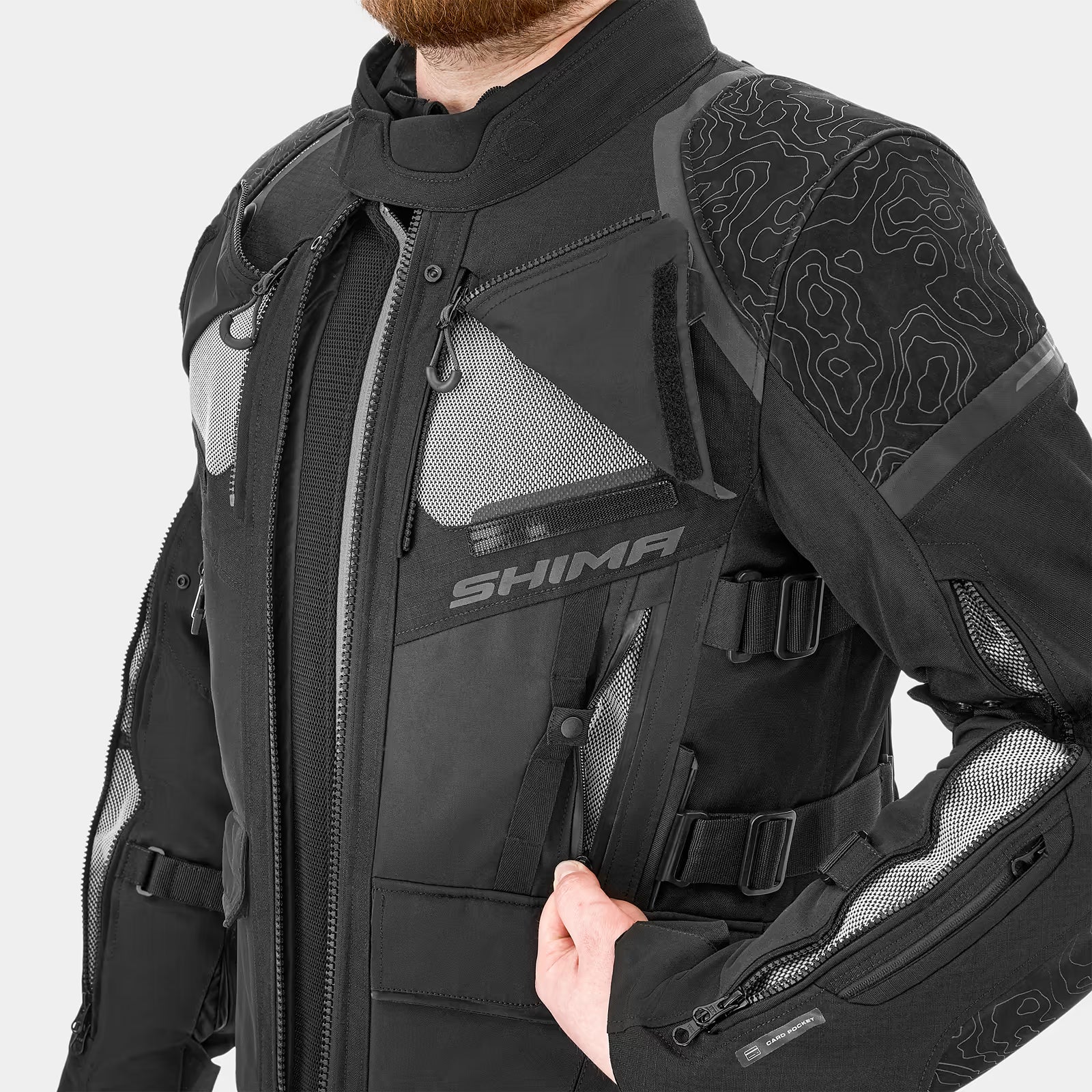 SHIMA TRACKER HOMBRE DE MOTO DE TURISMO CHAQUETA NEGRO – 10 – Maximomoto PT